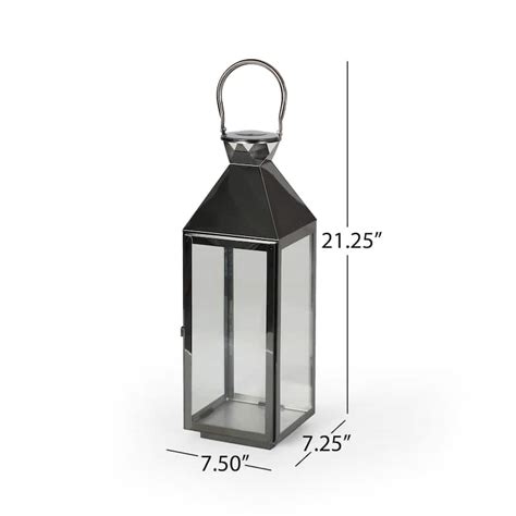 Tulsa Modern Outdoor Stainless Steel Lantern by Christopher 